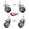 Service Caster 4 Inch Thermoplastic Rubber Swivel 10mm Threaded Stem Caster Brake SCC, 2PK SCC-TS20S414-TPRB-M1015-2-TLB-2 - alternate 1